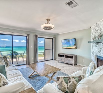 Living Room - Offering Direct Access to the Gulf Front Patio