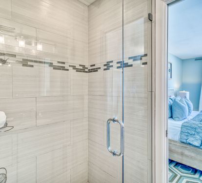 Glass Enclosed Shower