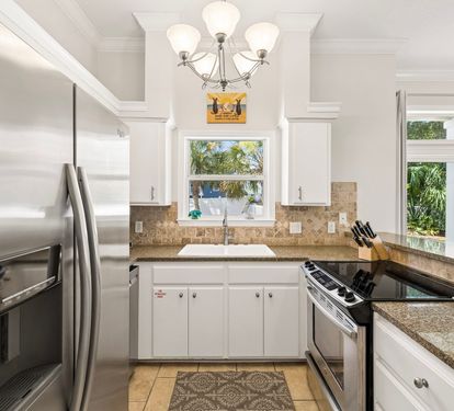 Fully Equipped Kitchen Offering Stainless Steel Appliances