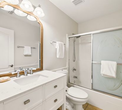 1st Floor Guest Bathroom - Single Vanity + Shower/Tub Combo