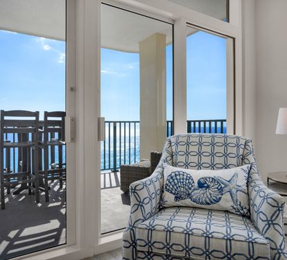 Living Area with Access to Private Balcony