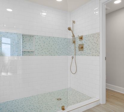 Primary Bathroom with Walk-In Shower and Dual Shower Heads