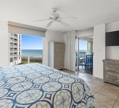 Wake up to stunning ocean views from your comfortable bedroom, with the sea breeze from your private balcony creating the perfect coastal retreat.