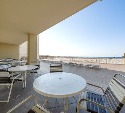 Boardwalk Partially Covered Sitting Area