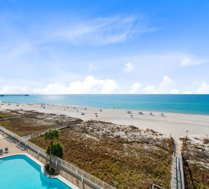 Lighthouse 515 Views of Gulf and Pool from Balcony