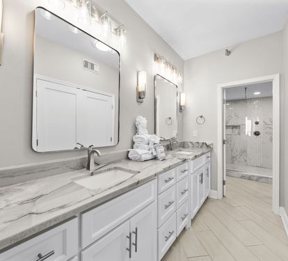 Lighthouse 515 Primary Bathroom with Dual Sinks