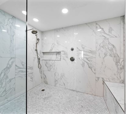 Lighthouse 515 Primary Bathroom with Spacious Custom Walk-in Shower