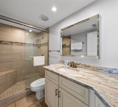 Pelican Pointe 803 Primary Bathroom  with Spacious Step-in Shower