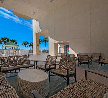 Seating Area at Entrance to Gulfside Pool