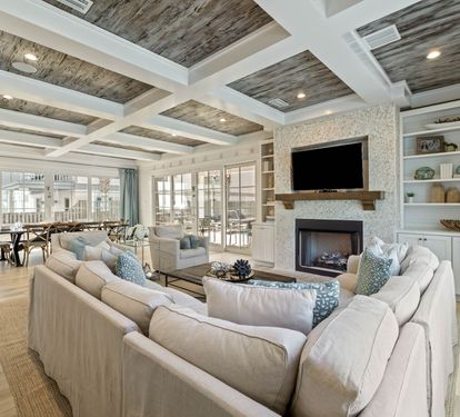 1st Floor Living Area - Large Sectional & Flat-Screen TV
