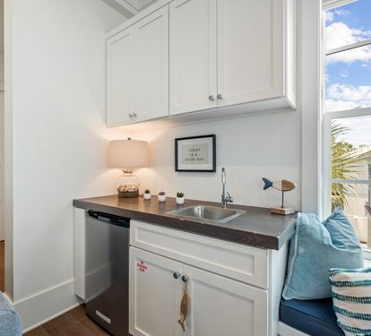 2nd Floor Living Area - Equipped with a Wet Bar