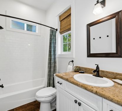 1st Floor Guest Bathroom - Single Vanity + Shower/Tub Combo