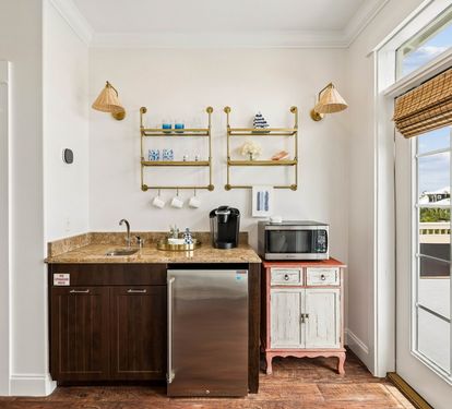 Take Advantage of the Kitchenette - Offering a Mini Fridge, Keurig & Microwave