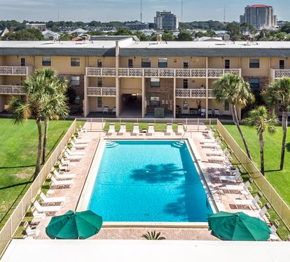 Aerial view of the pool