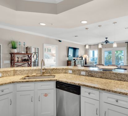 Open Kitchen Great for Meal Prep and Enjoying Family Time