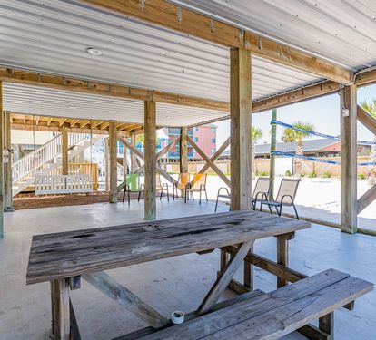 Wanderlust Covered Picnic Table + Swing