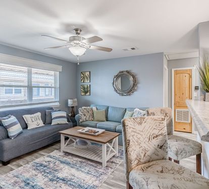 Gulf View 19 Living Room with Queen Sleeper