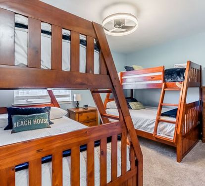 Gulf View 19 Bedroom 2 with Two Twin-Over-Full Bunk Bed Sets