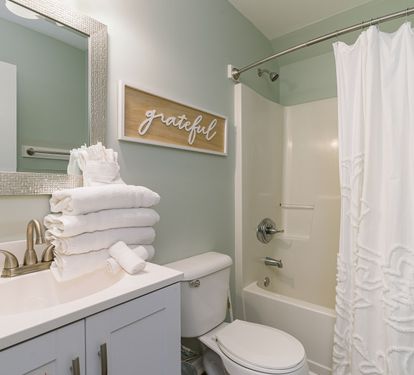 Blue Lagoon Bathroom 2 with Tub Shower Combo