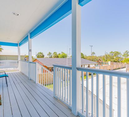 Blue Lagoon Front Porch Deck