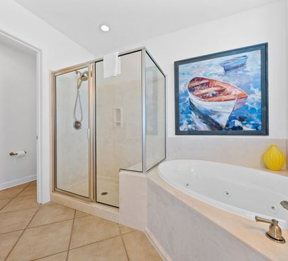 Lagoon Tower 902 Primary Bath Jetted Tub with Separate Step-in Shower