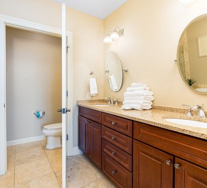 Wharf 713 Primary Bathroom with Dual Sinks