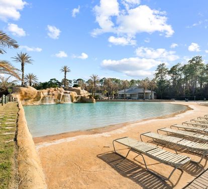 7 The Wharf Oasis Pool Waterfall and Sun Lounge Area