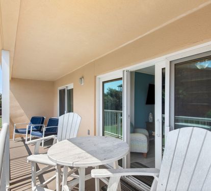 Your private balcony perfect for enjoying morning coffee or evening cocktails. You'll love this peaceful spot overlooking lush green lawns—the perfect place to unwind and recharge.