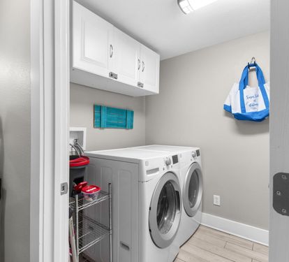 Your private laundry space makes packing light a breeze, with a full-size washer and dryer ready whenever you need them.