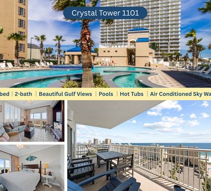 Crystal Tower 1101 2br/2ba Corner Condo