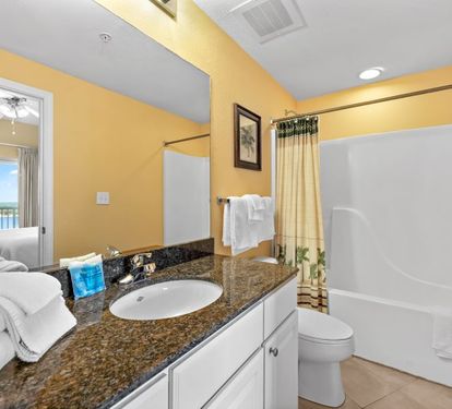 Crystal Tower 1809 Bathroom 2 with Tub Shower Combo