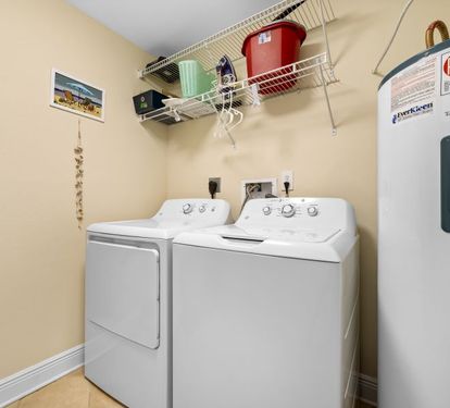Crystal Tower 1809 Laundry Room with Full Size Washer Dryer