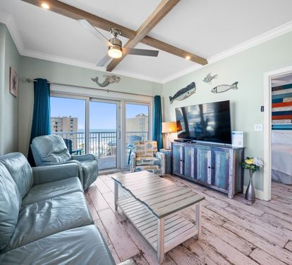 Crystal Tower 601 Living Room with Queen Sleeper