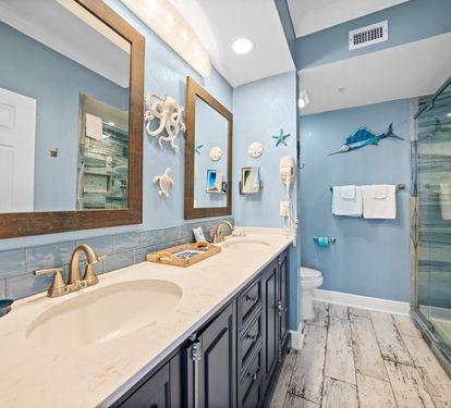 Crystal Tower 601 Primary Bathroom with Dual Sinks