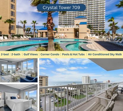 Crystal Tower 709 2br/2ba Corner Condo on 7th Floor