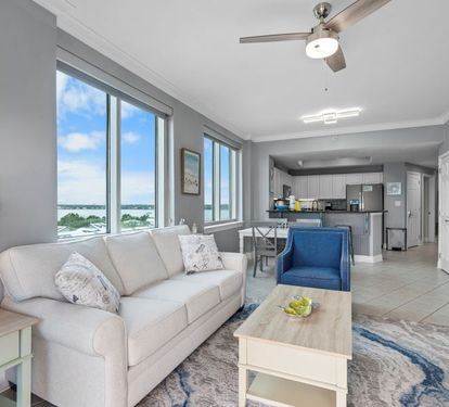 Crystal Tower 709 Living Room with Queen Sleeper