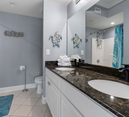 Crystal Tower 709 Primary Bathroom with Dual Sinks