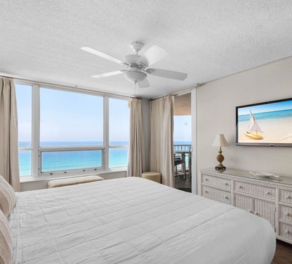 Bedroom 1 with flat screen TV
