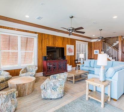 Summer Salt East Living Room with Queen Sleeper