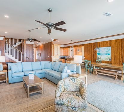 Summer Salt East Living Room with Queen Sleeper
