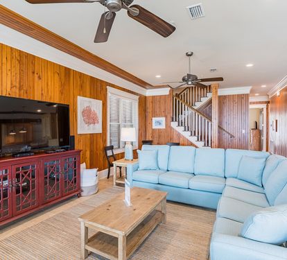 Summer Salt East Living Room with Queen Sleeper
