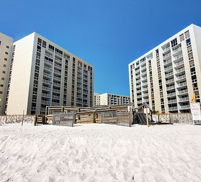 Shoreline Towers from the beach 