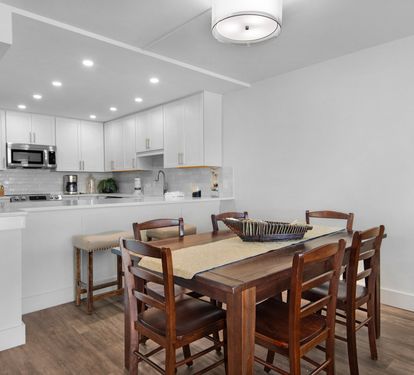 Dining and kitchen area