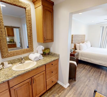 Vanity and Bedroom