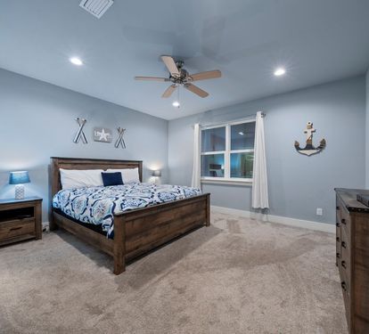 Koastal Kabana Primary Bedroom with King Bed