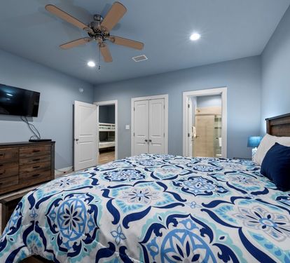 Koastal Kabana Primary Bedroom with King Bed