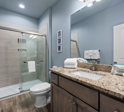 Koastal Kabana Primary Bathroom with Step-in Shower