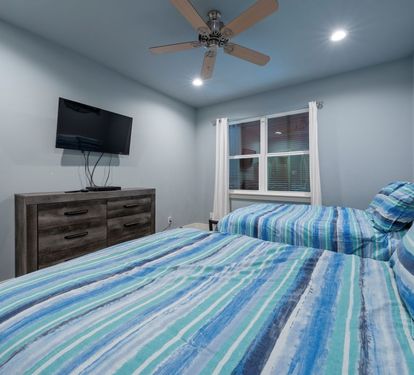 Koastal Kabana Bedroom 3 with Two Double Beds