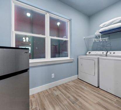 Koastal Kabana Laundry with Full Size Washer & Dryer