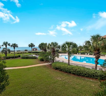 Pool and Gulf View from Private Balcony